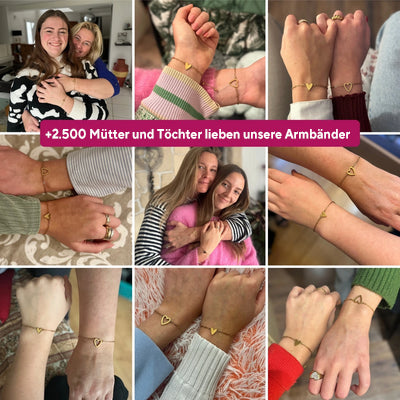 Mutter-Tochter-Herzarmbänder