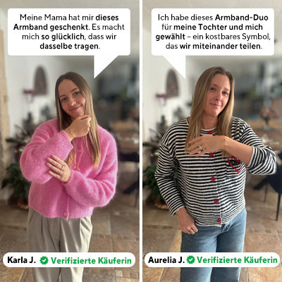 Mutter-Tochter-Herzarmbänder